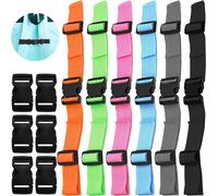 Set Of 6 Adjustable Children's Backpack Straps,32 Cm Non-Slip Sturdy Chest Straps,Nylon Backpack Straps With 6 Buckles,For School Bag,Jogging,Hiking,Running (6 Colours)