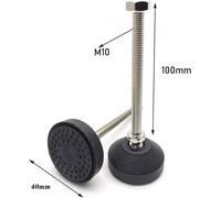 Set Of 6 Adjustable Feet M10 X 100 Mm-Adjustment Screws-Furniture Foot-Can Carry-Adjustable Feet-Adjustable Feet-Adjustable Foot-Maximum Tilt Of 20 ° (6pcs M10 X 100 Mm X Ø40 Mm)