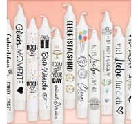 Set Of 6 Candle Tattoos (200+ Pattern)-40th Birthday,Water Transfer PrintingSliding Candle FilmCandle FilmCandle StickerGift For 40 Years