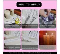 Set Of 6 Candle Tattoos (More Than 200 Designs) Water Transfer PrintingWater Slide FilmCandle FilmCandle StickersCandle DecorationPerson