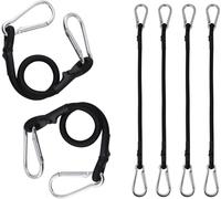Set Of 6 Elastic Bungee Cord 30 Cm With Carabiners,Heavy Duty Elastic Cord,Bungee Cord With Hooks,For Camping,Tarpaulins,Bike Cars,Tents,Cars And Motorcycles