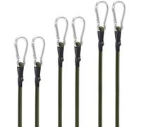 Set Of 6 Rubber Bungee Corners With Carabiner,Expander With Carabiner,Luggage Tensioner In 3 Sizes,30 Cm,60 Cm,90 Cm,For Shade Sail,Tarpaulin,Garden,Bicycle,Car,Loading