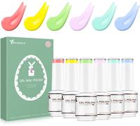 Set Of 6 Semi-Permanent Nail Polish Macaroon Easter Series, Set Of 22 Uv Led Soak Off Glossy Nail Polish