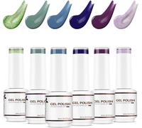 Set Of 6 Semi-Permanent Nail Polish Set, Set Of 12 Semi-Permanent Nail Polish Uv Led Soak Off Nail Polish Without Hema Shiny Long Lasting