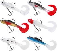 Set Of 6 Soft Lures For Carp Pike Trout Bar,Fishing Swimming,Ultra Sharp Hooks With Eyes 3d Single Hook Artificial Decoy Set For Saltwater Freshwater Fishing