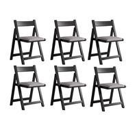 Set of 6 Stackable Folding Chairs - Comfortable Space-Saving Chairs for Home, Office, Events, Weddings - Solution polyvalente et stylish Seating