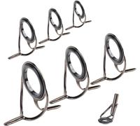 Set Of 7 Fishing Rod Rings,Repair Kit In Various Sizes Stainless Steel Fishing Guide Rings Sliding And Sharp Guides For Telescopic Fishing Rod