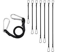 Set Of 8 Elastic Bungee Cords,30/60/80/100 Cm With Carabiners,Heavy Duty Elastic Cord,Bungee Cord With Hooks,For Camping,Tarpaulins,Bike Carriers,Tents,Cars,Motorcycles