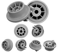 Set Of 8 Universal Dishwasher Basket Wheels Compatible With Bosch & Siemens Dishes Lower Basket Model 165314