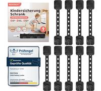 Set Of 9 Child / Baby Safety Drawer Locks For Drawers,Ovens,Toilets,Refrigerators (Black,No Tools Required)