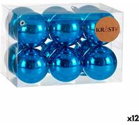 Set of Boules of Boules de Noël bleues en plastique Ø 7 cm (12 pcs.)