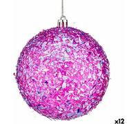 Set of Boules of Boules de Noël violettes 10 cm (12 pièces)