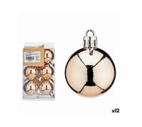 Set of Christmas balls Bronze PVC Ø 4 cm (12 Units)