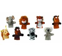 Lot de 8 marionnettes à doigt animaux sauvages