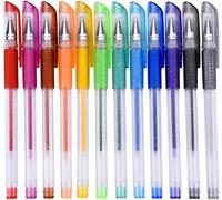 Set Of Glitter Gel Pens For Colouring Book, Design, Colouring, Scarabocchiare And Abbozzare,