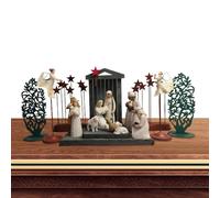 Set of nativity figures - Christmas nativity set | 17 Jesus Nativitý figures made of synthetic resin | Wear-resistant resin, detailed Figüres, ideal for Christmas decoration at home, church or festive