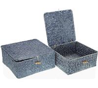 Set of Paniers versa bleu avec couvercle varech (2 pièces)
