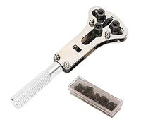 Set of Watch Repair Kit, 3 Point Wrench Screw Case Remover Tool, Adjustable Watch Back Case Opener, Battery Replacement and Movement Holder