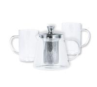SET OLOONG: Theière 0,8L et 2 mugs simple paroi