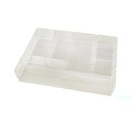 Set organisateur - organiseur transparent de 30 x 23 x 8 cm, idéal pour ranger les cosmétiques de manière ordonnée et visible.