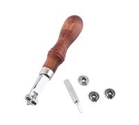 Set Outil À Main De Couture En Cuir Kit Poinçon Pour Travail De Cuir Leathercraft Bricolage Avec Roues Et Tournevis