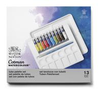 Set palette + 10 tubes de peinture aquarelle Cotman Winsor et Newton