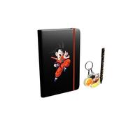 Set papeterie Dragon Ball Son Gokû CYP BRANDS SET-01-DB - Stylo Carnet de notes Porte-clés - Blanc