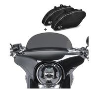 Set pare-brise et sacoches intérieures - SL2 Sport Glide (2018-2020) - Pare-brise M polycarbonate - Noir - 60x25x15 cm