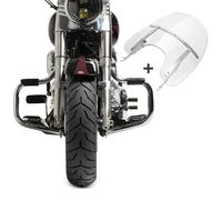 Set Pare Carter + Pare-Brise Pour Harley Davidson Heritage Softail Classic 00-17 Sw3