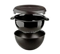 Set passoire, bol, couvercle, Practic, capacité 3l, noir cosmos, 10072199 noir