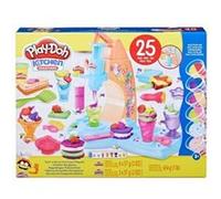 Set Pâte à modeler Glaces Play-Doh - Atelier Glaces 25 Pièces - Machine Tourbillon Crème Glacée - Set Jeu Créatif et Carte
