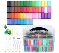 Set Pâte Polymère - 50 Couleurs d’Argile Polymère avec Outils et Accessoires, Pâte à Modeler Durcissante au Four, Idéal pour DIY, Bijoux, Sculptures & Décoration - Polymer Clay pour Enfant