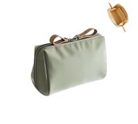 Set Patient Makeup Bag, Set Patient Travel Makeup Pouch, Multi-Compartment Toiletry Cosmetics Bag, Portable Multifunctional Waterproof Makeup Bag for Women(Green)