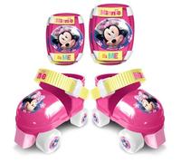 Set patins à roulettes + protections DISNEY MINNIE - Fille - Taille ajustable - Rose