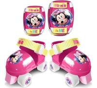 Set patins a roulettes + protections DISNEY MINNIE - Fille - Taille ajustable - Rose