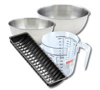 Set pâtisserie avec moule à bûches de Noël 32 cm, 2 bols à mixer, verre mesureur et spatule Zenker Zenker