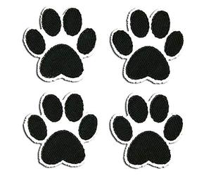 Set pattes pour chiens - Ecusson thermocollant patches appliques, Taille: 3,6 x 3,6 cm