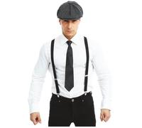 Set Peaky Blinders: béret, cravate et bretelles REF/66684 (Accessoire déguisement)
