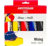 Set peinture acrylique de 5 tubes - Pour mélange - Amsterdam