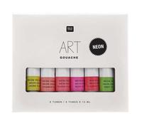 Set Peinture Gouache - Couleurs Fluo - 6 X 12 Ml
