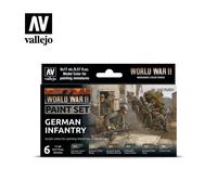 Set Peinture Vallejo 70206 Infanterie Allemande Wwii, 6 Couleurs Camouflage Et F