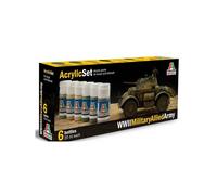 Set Peintures Chars Alliés 2.gm |italeri|440| Maquette Char Promo