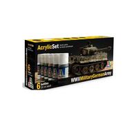 Set Peintures Italeri Blindés Allemands Wwii, 6 Teintes Acryliques Pour Chars Et