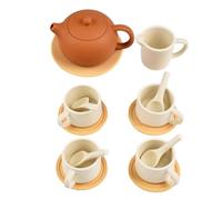 Set per Tea Party - Silicone Utensili Da Cucina Giocattolo, Set Di Tazze Da Tè In Silicone pour Bambini E Bambine Feste Compleanno Regali Asilo Sala Giochi Casa Famiglia Centre Diurno