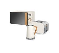 Swan Set petit-déjeuner STRP1060WHTNEU – bouilloire, grille-pain, micro-ondes 20 L 2200 W Blanc