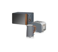 Set petit-déjeuner bouilloire grille-pain micro-ondes 20L Nordic Gris,, STRP1060GRYNEU, , Gris