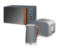 Set petit-déjeuner bouilloire grille-pain micro-ondes 20L Nordic Gris SWAN STRP