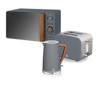 Set petit-déjeuner bouilloire grille-pain micro-ondes 20L Nordic Gris, SWAN, STRP1060GRYNEU, , Gris Gris G
