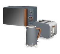 Set petit-déjeuner bouilloire grille-pain micro-ondes 20L Nordic Gris, SWAN, STRP1060GRYNEU, , Gris Gris G