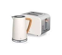 Set petit-déjeuner Bouilloire sans fil 1,7 L grille-pain 2 Nordic Vert STP2090WHTNEU Blanc